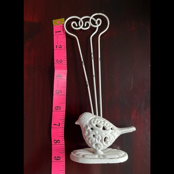 White Distressed Metal Bird Letter Holder - Picture 4 of 5